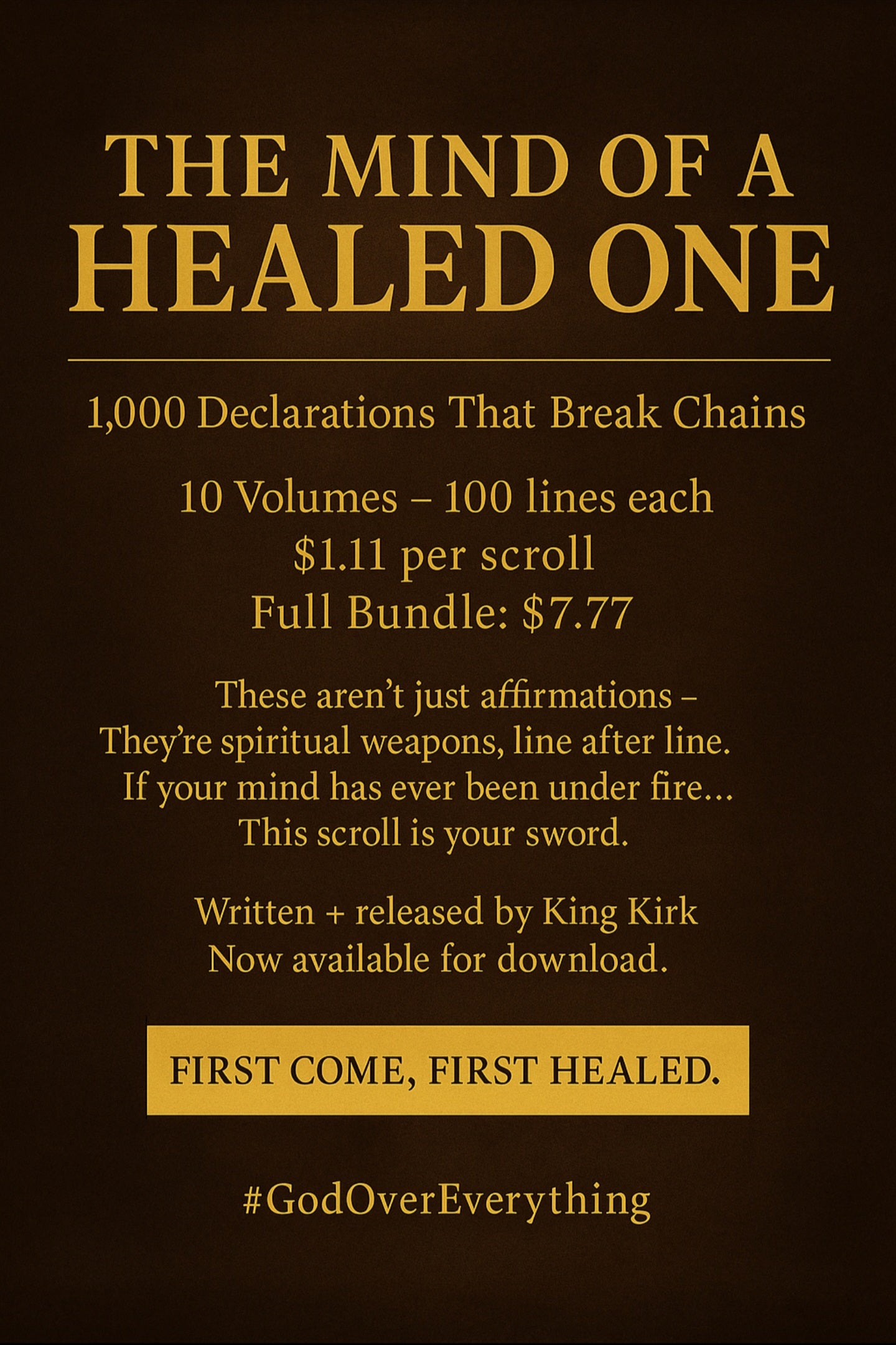 The Mind Of a Healed One Scroll Volume 1: Proclamation of Power